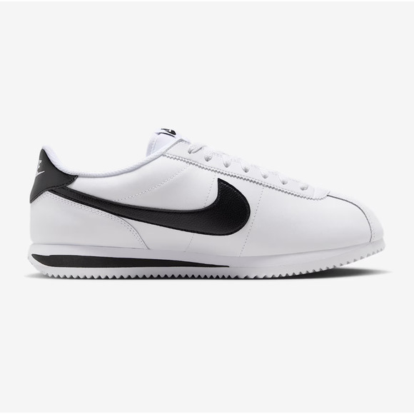 Nike Cortez White Black Men's Sneakers DM4044-105 Leather Shoes Size 10.5 - Picture 2 of 11